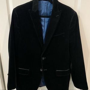 Black velvet sports jacket